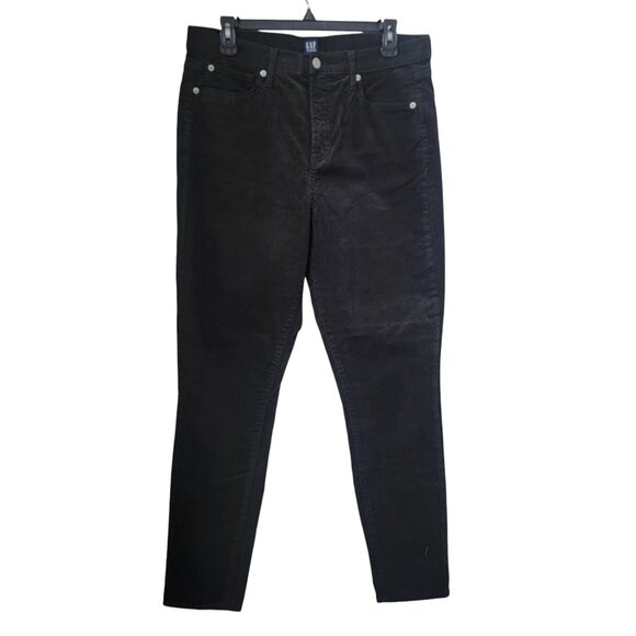 GAP Denim Size 12/31R Dark Charcoal Gray True Skinny Corduroy Pants, EUC - Picture 1 of 14